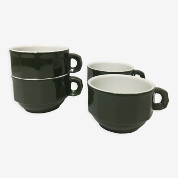 Tasses à café vertes