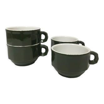 Green coffee cups