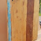 Polychrome teak display case