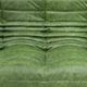 Canapé Togo en cuir vert attribué à Michel Ducaroy pour Ligne Roset.