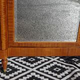 Louis XVI armoire with marquetry and gilded bronze