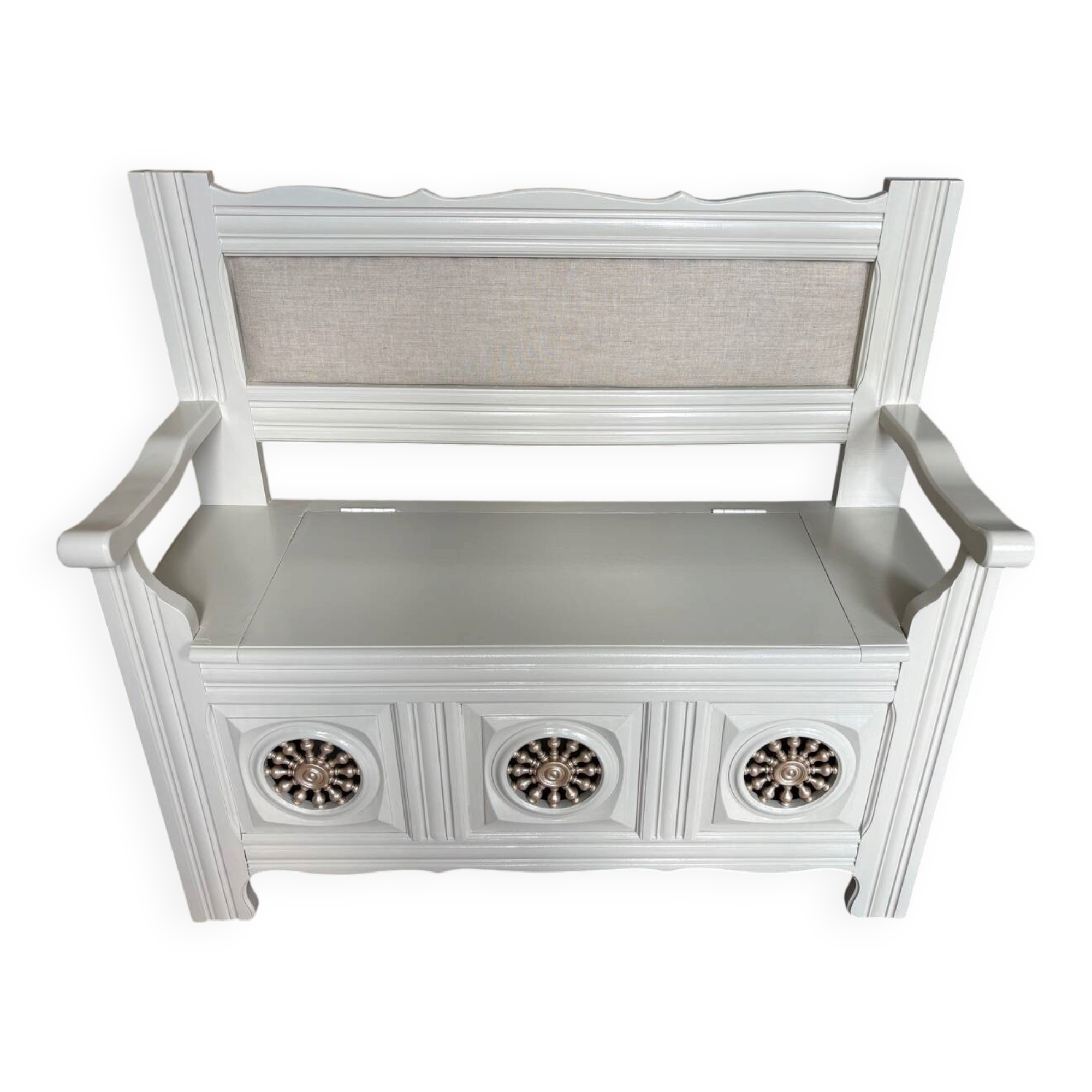 Fully restored antique bank chest – chic country style