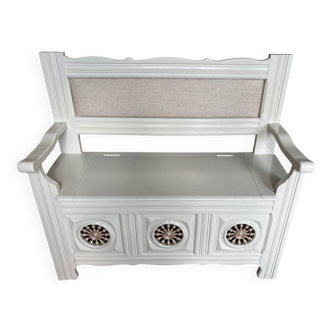 Fully restored antique bank chest – chic country style