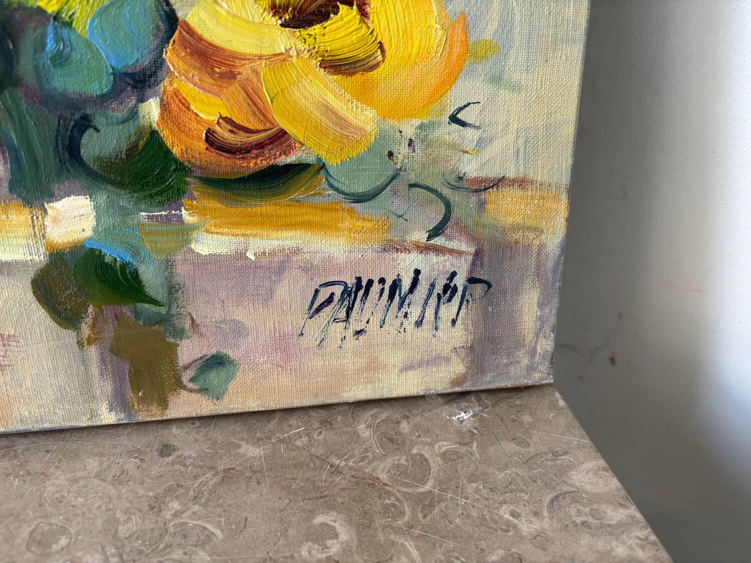 Oil on canvas "Autumn Light" signed Paumier