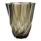 Thick smoked glass vase.