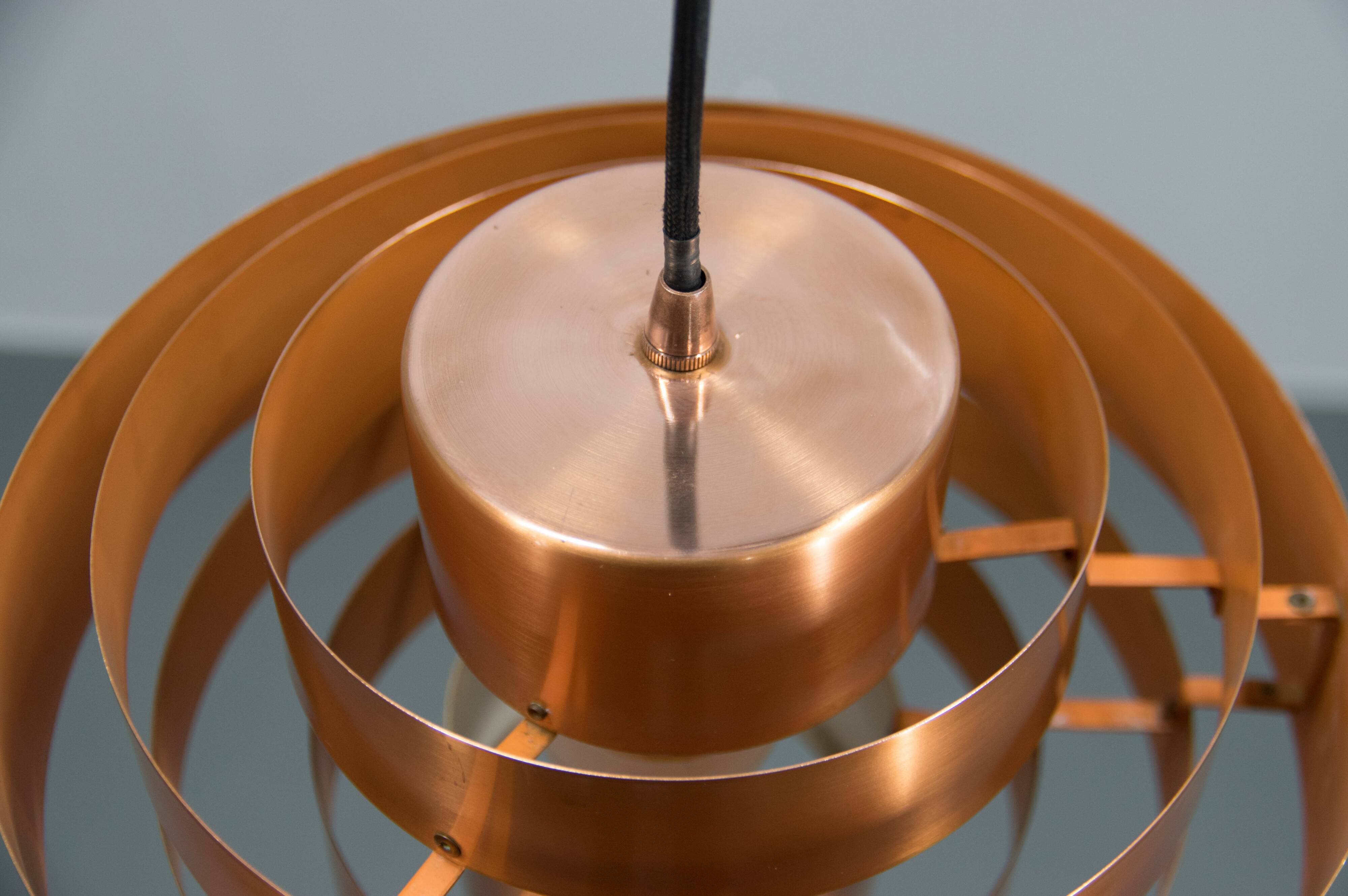Copper Pendant by Jo Hammerborg for Fog & Morup, 1960s
