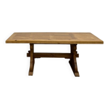 Savoyard monastery table in solid pine, circa 1970