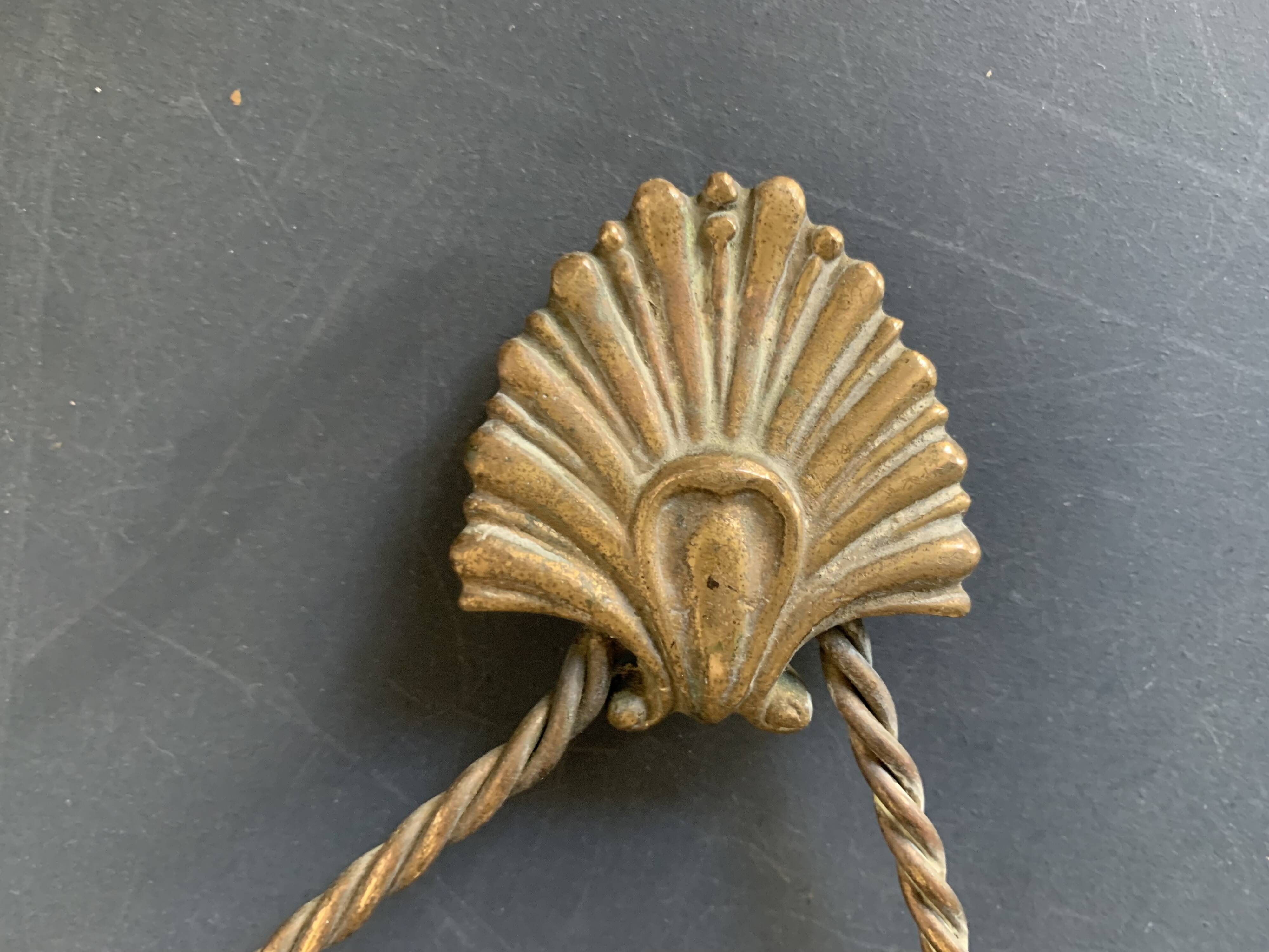 Large French Napoleon III Period Oval Bronze Wall Mirror, 19th Century