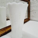 Pure white opaline vase
