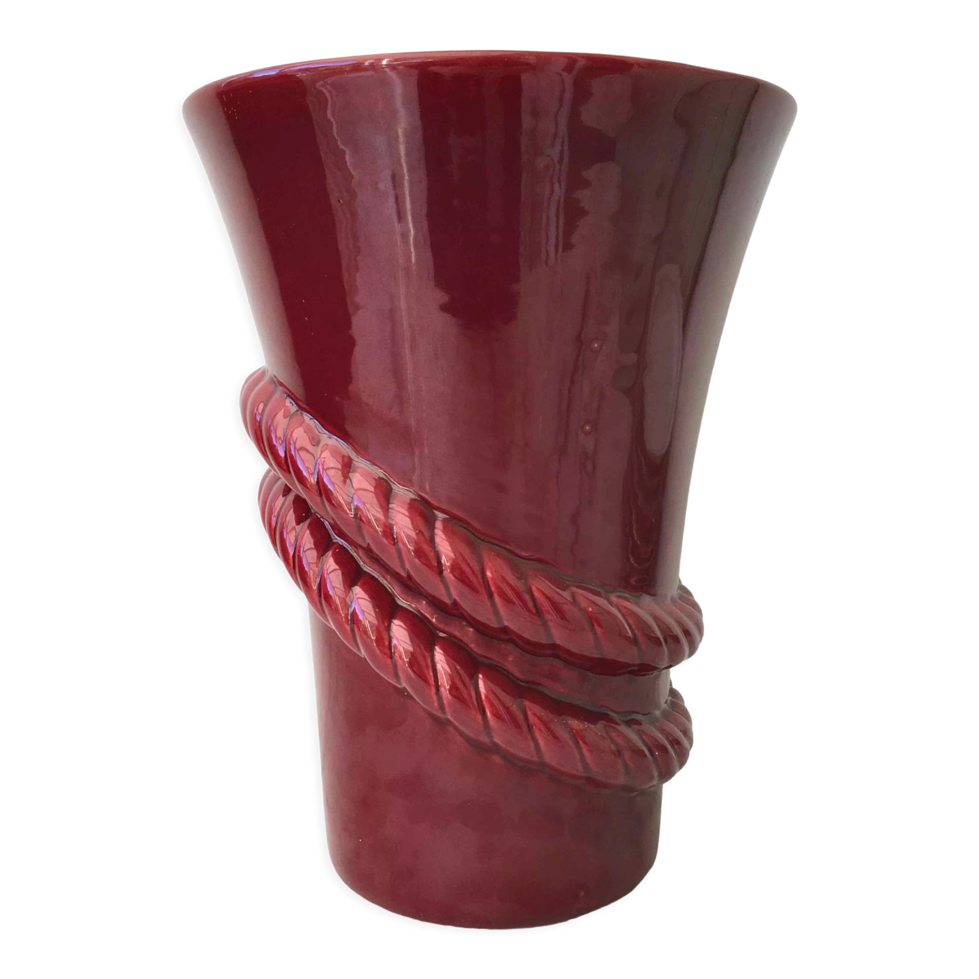 Purple ceramic vase 1960
