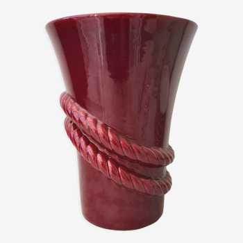 Vase céramique pourpre 1960