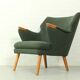 Kurt Olsen lounge chair No 221, Slagelse Møbelvaerk, 1960s