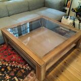 Table basse verre et bois BDBD
