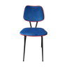 Chaise de cuisine velours bleu