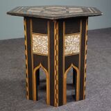Side table in mother-of-pearl, ancient oriental mosaic