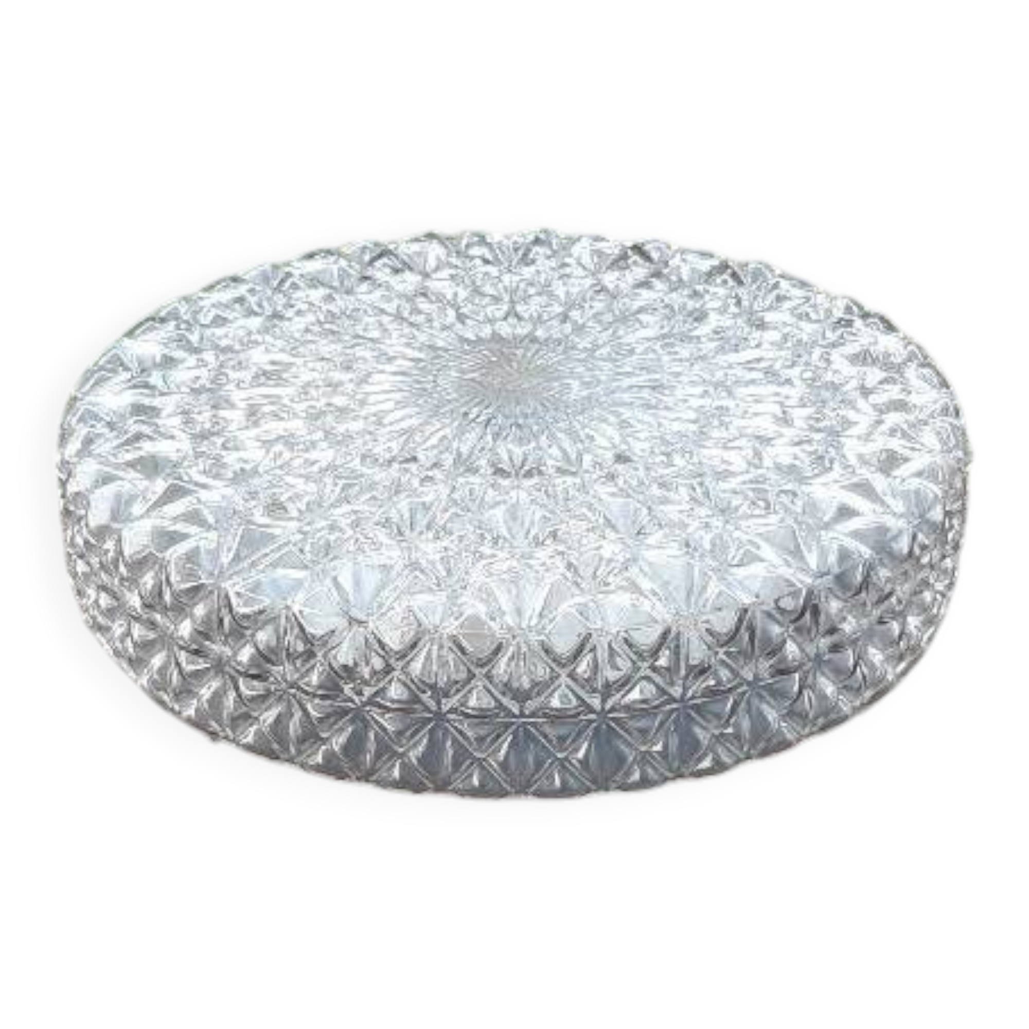 Grand plafonnier vintage verre ciselé