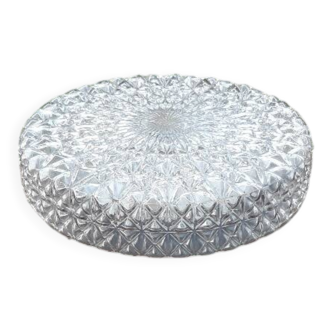 Grand plafonnier vintage verre ciselé