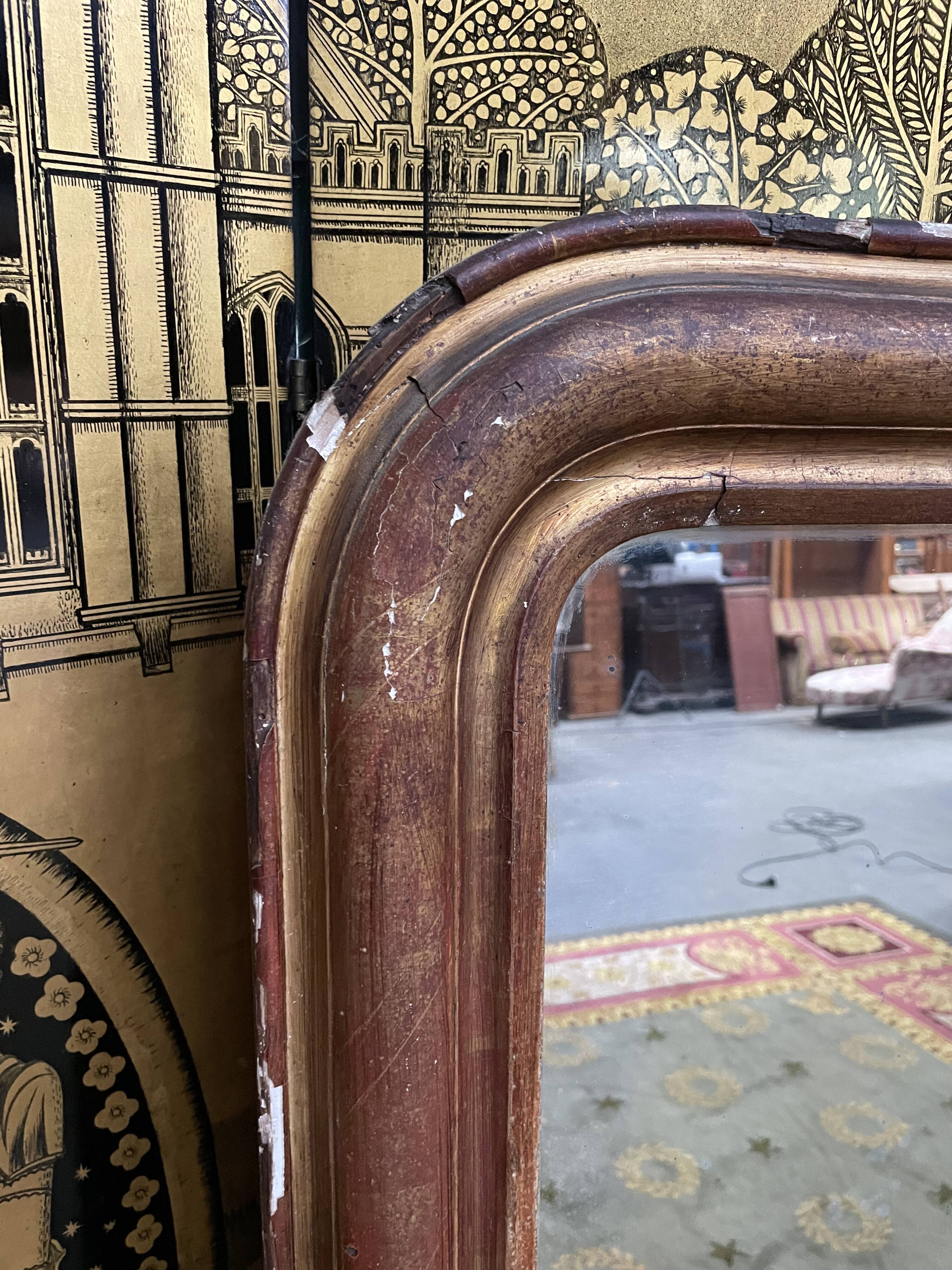 Louis Philippe period mirror with 19th leaf