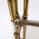 double-plated square tray in smoked glass and gilded brass structure from the late 1970s