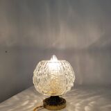 Art Deco bronze and glass lamp