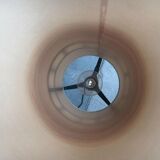 Mid-century tripod rocket floor lamp from the GDR of East Germany by Leuchtenbau Saller, 1960s.