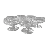 Lot champagne glasses and digestive glasses