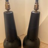 Pair of black metal spots