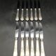 12 silver metal table knives model Rocaille