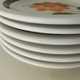 6 plates in vintage Italian earthenware 1970