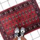 Handmade vintage rug Uzbek Bukhara 81cm x 119cm 1970s