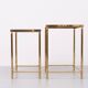 Brass side tables Hollywood Recency 1970s France