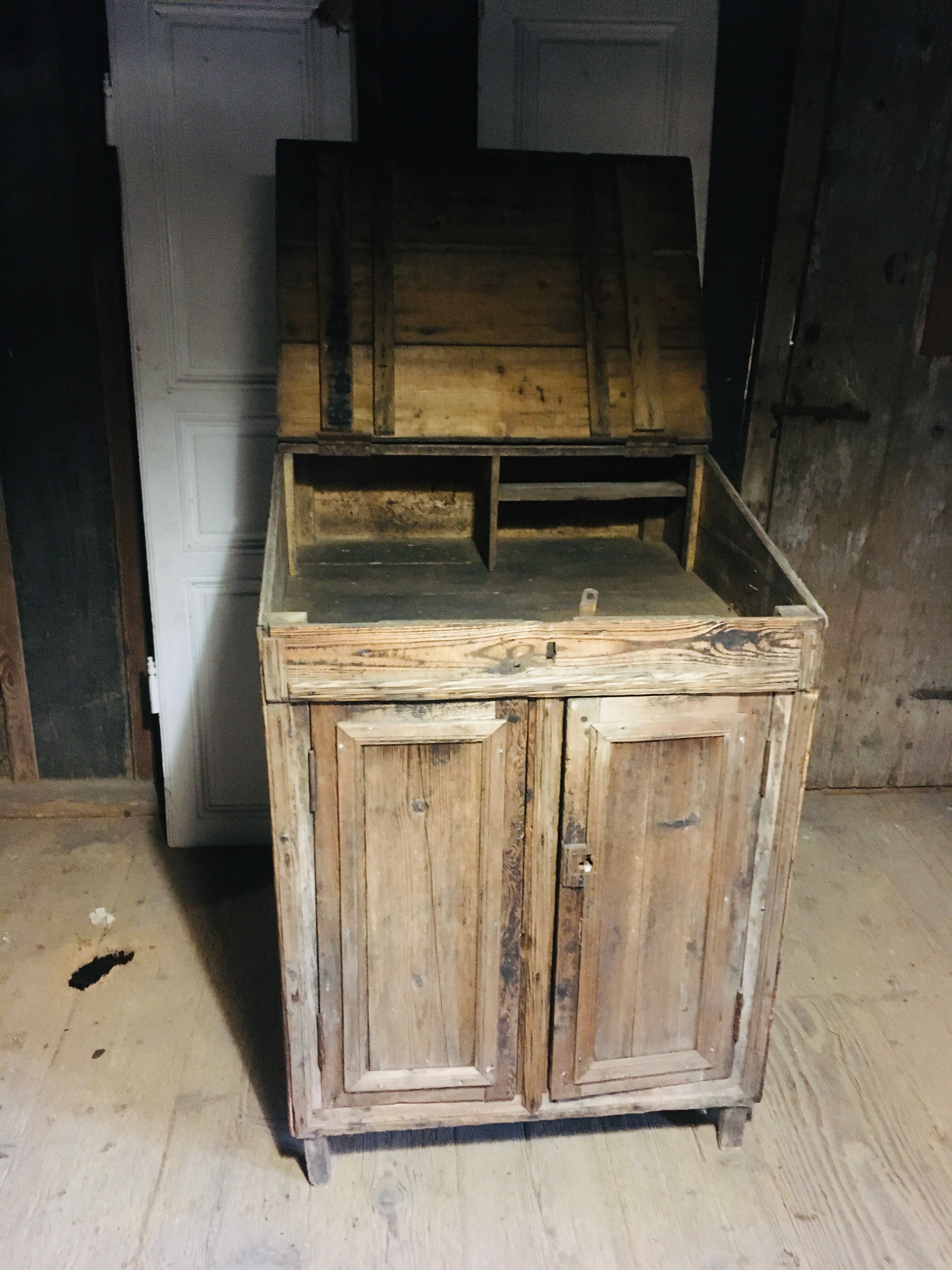1900s school master school desk pine