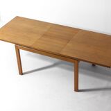 Extendable 'abstracta' dining table in beech by Jos de Mey, Belgium 1960s