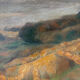 Paysage ochre et brun, huile sur toile signé