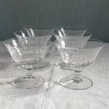 6 coupes à Champagne en cristal
