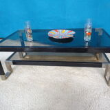 Coffee table metal smoked glasses