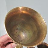 Set of eight vintage solid brass walking glasses