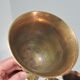 Set of eight vintage solid brass walking glasses