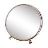 Miroir de barbier rond grossissant années 60