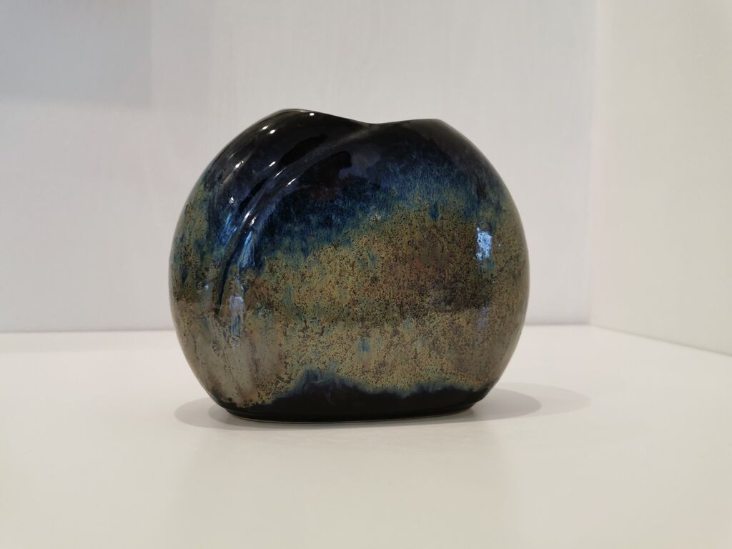 Vase West Germany BAY, 70s glazed ceramic