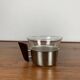 Set of 4 metal and glass cups, 1970