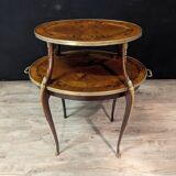 Louis XV style tea table – Marquetry and gilded bronze