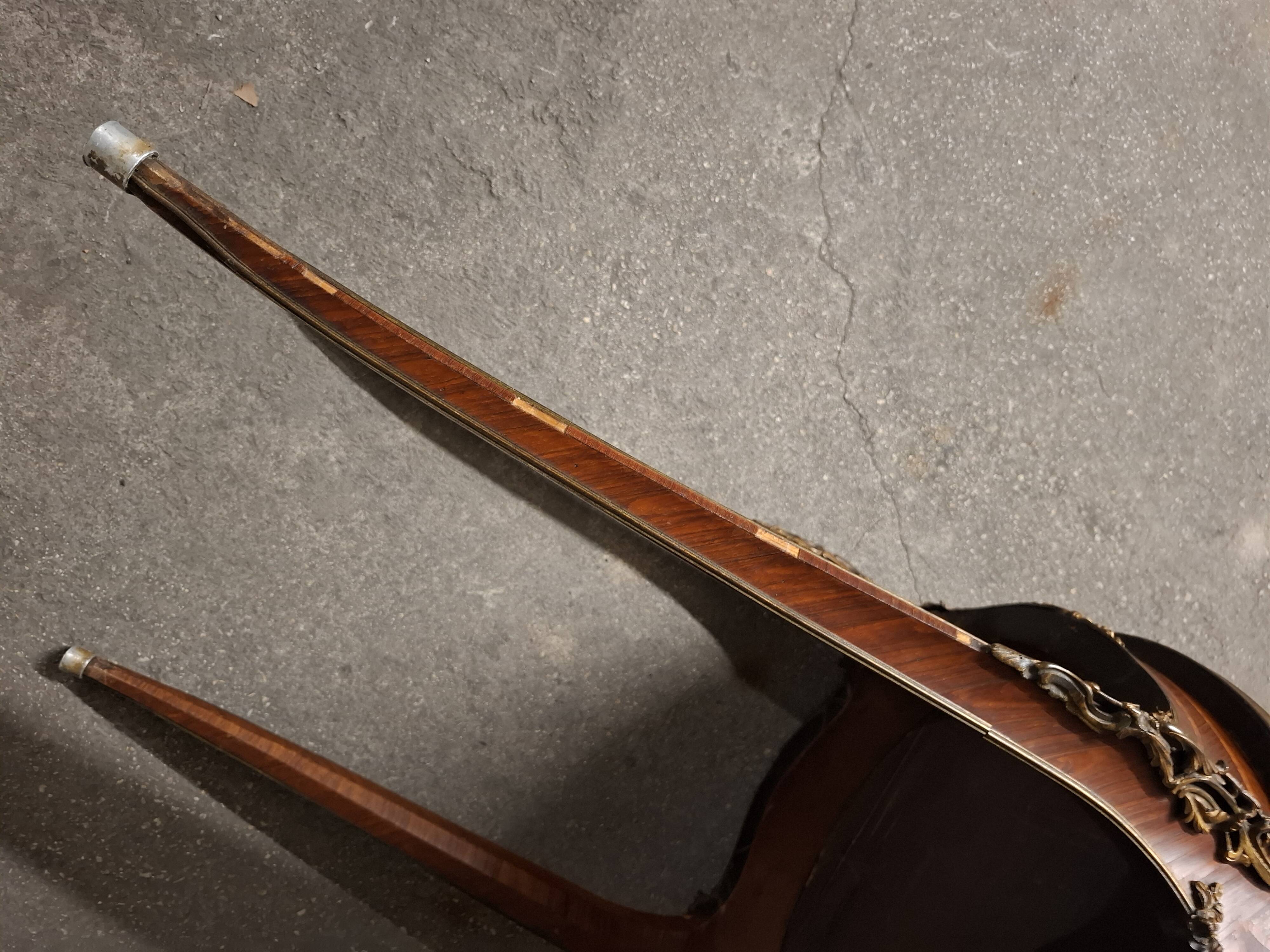Louis XV style gueridon side table in marquetry