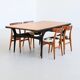 Alfred Hendrickx T4 dining table in beech Belform Belgium 1958