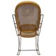 Vintage brass curved wooden rocking chair design