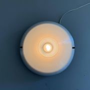 Simple opal glass wall light from the mid-century by Lamperti, 1960s, Italy.