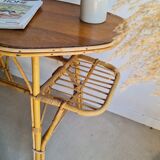 Vintage rattan desk