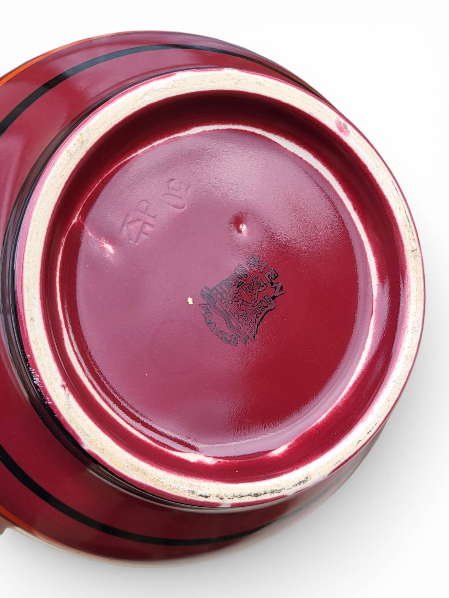 Earthenware vase from Gien 1940-60