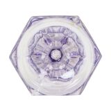 Purple Art Deco Vase Pressed Glass 1930s