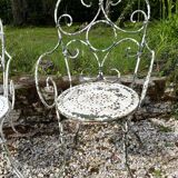 Fauteuil fer forgé XIXe débutXXe